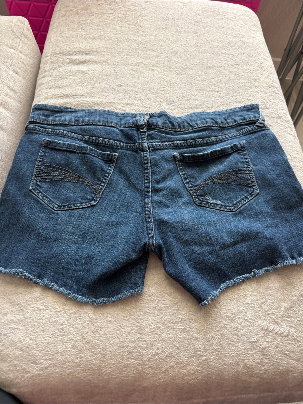Decree Dark Blue Denim Cutoff Shorts
